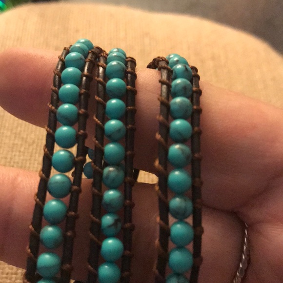 🎉HP🎉NEW boho turquoise wrap bracelet adjustable - Picture 8 of 8